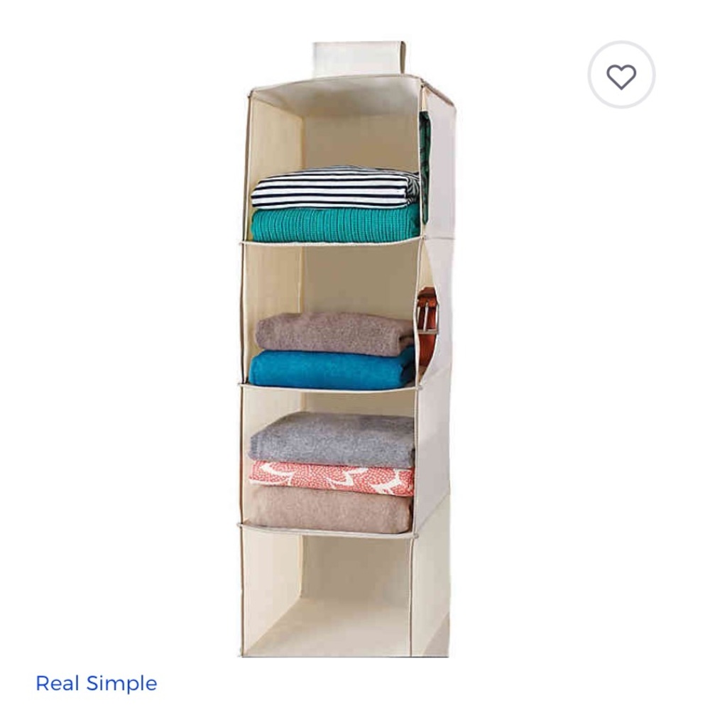 NWOT Real Simple 6 shelf sweater organizer